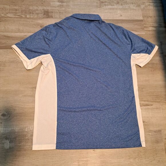 Nike Standard Fit Dri-Fit Golf Polo Mens Medium Blue White - Picture 8 of 8